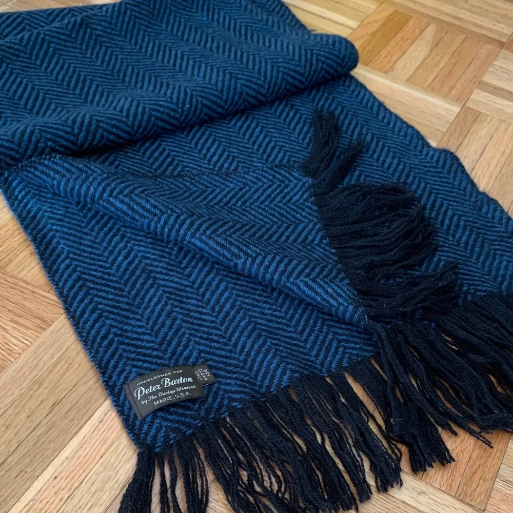 72” x 15” Peter Barton Handloomed Scarf by The Dunlap Weavers Herringbone